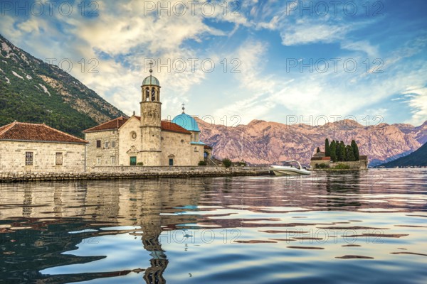Church of Our Lady of the Rocks in the sea, island near Perast