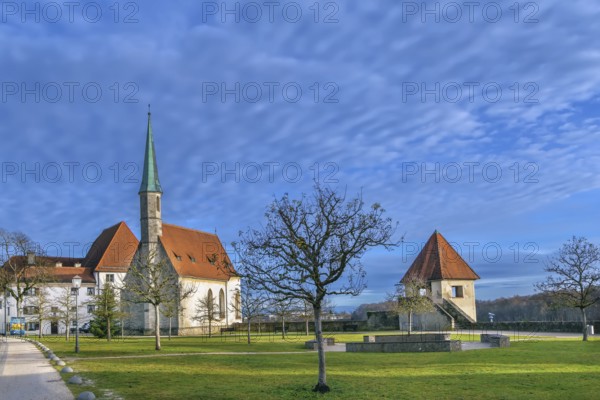 View of St Maria?s Chapel in Burghausen Castle, Germany, Europe