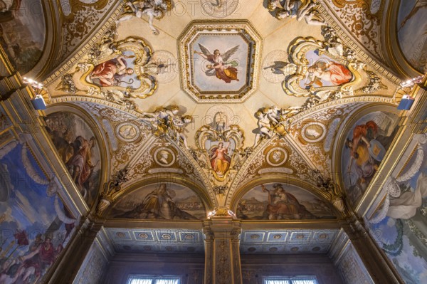 FLORENCE, ITALY, OCTOBER 28, 2015 : interiors and architectural details of Palazzo Pitti, october 28, 2015 in Florence, Italy, Europe