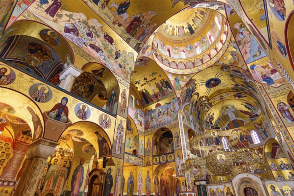 Interior of Cathedral of the Resurrection of Christ in Podgorica, Montenegro, Europe