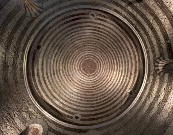 San Galgano, Oratorio di San Galgano, Romanesque rotunda, view into the dome