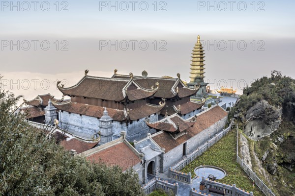 The Kim Son Bao Thang temple on the summit of Fansipan, the highest mountain in Vietnam