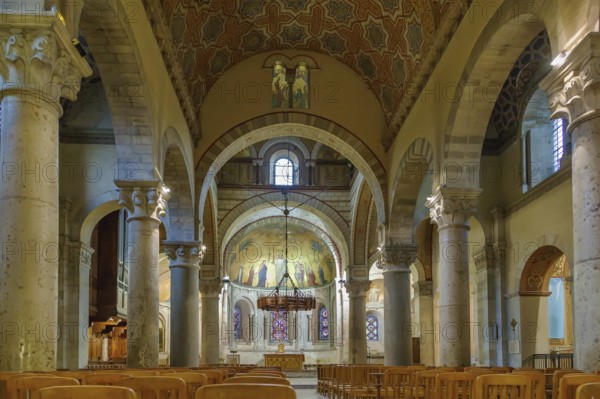 Basilica of Saint-Martin d'Ainay is a Romanesque church in the historic centre of Lyon, France, Europe