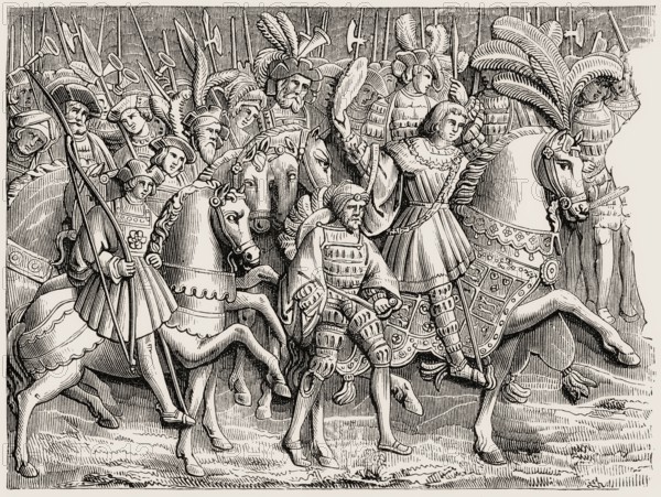 The Field of the Cloth of Gold, summit meeting between King Henry VIII of England and King Francis I of France, 1520