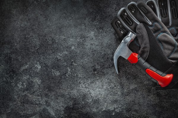 Free Space Image Mini Stabby Safety Claw Hammer And Working Gloves