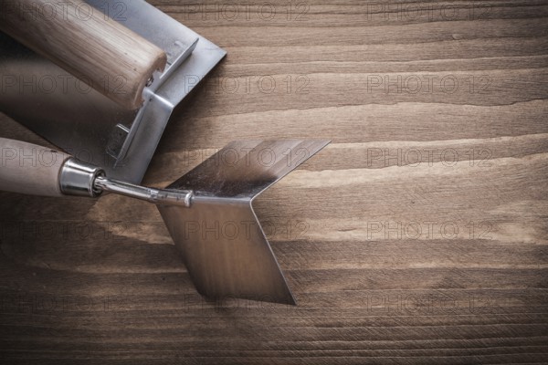 Two hand angle formers with wood handles