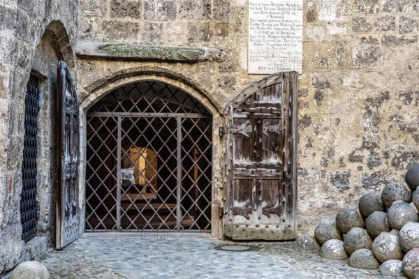 Burghausen, Germany, August 10, 2022, Inside iconic Burghausen castle in Bavaria, the longest world's longest castle, Germany, Europe