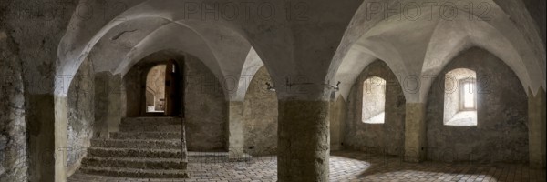 Cellar of the Old Castle Gmünd in Carinthia, Carinthia, Austria, Europe