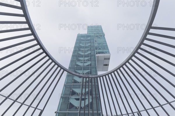 Architecture, new modern observation tower in the Old Port, Montreal, Province of Quebec, Canada, North America