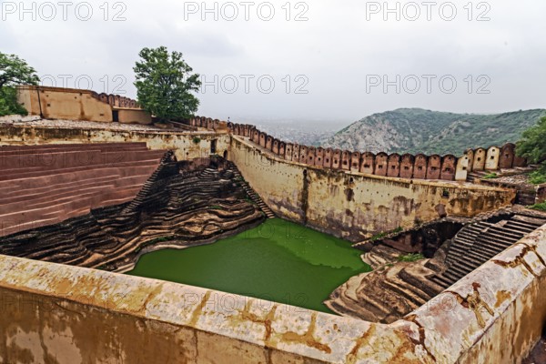 Nahargarh Fort stepwell, Jaipur, Rajasthan, India, Asia