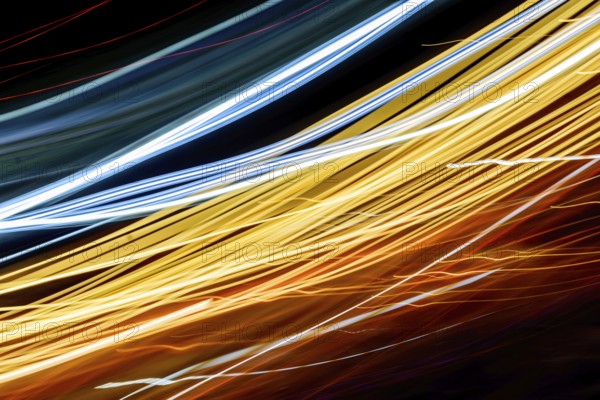 Night city street lights background and street lights blur bokeh, Colorful circles of light abstract background