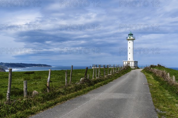 Colunga, Spain, March 28, 2024: The lighthouse of Lluces in Asturias, Europe
