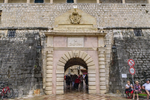 Entrance of the old town of Kotor, a World Heritage Site in Montenegro