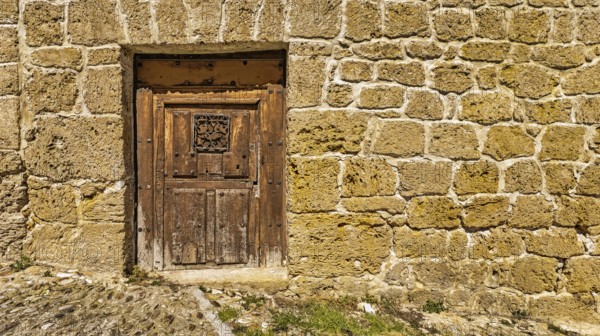 Closed Old Traditional Window on an Old Wall
