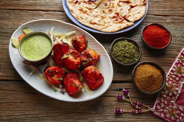 Chicken Tikka indian food recipe with spices