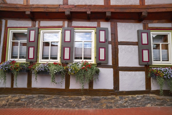 Stolberg facades in Harz mountains of Germany