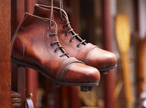 London Portobello road Market leather boots in UK England