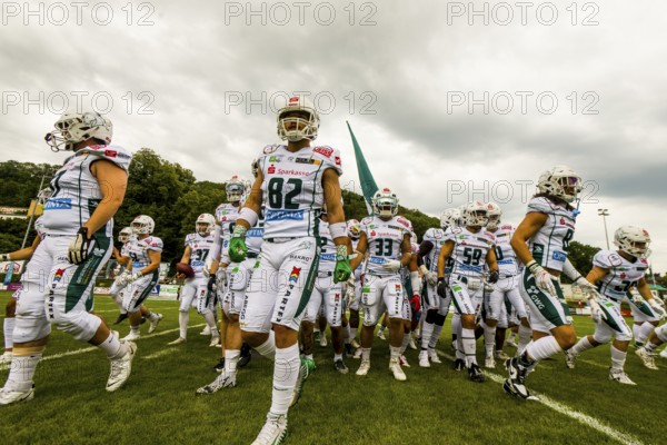 German Football League, Game: Schwäbisch Hall Unicorns, Saarland Hurricanes in the Optima Sportpark in Schwäbisch Hall Germany on 08. June. 2024