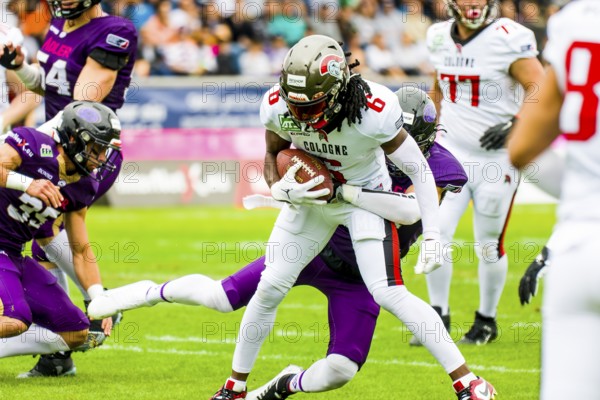 European League of Football, ELF/ Game : Cologne Centurions at Frankfurt Galaxy on July. 01. 2023, in the PSD Bank Arena, Frankfurt, Germany Cologne Centurions- WR # 6 Terryon Robinson
