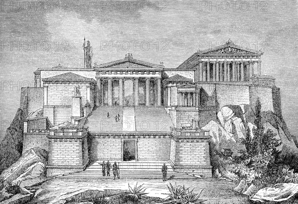 Acropolis, Reconstruction, Athens, Greece, Europe, Rekonstruktion der Akropolis, Athen, Griechenland, Europe