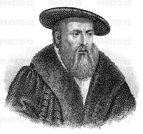 Portrait of Johannes Kepler or Keppler, 1571 - 1630, a German philosopher, mathematician, astronomer, astrologer, optician and Protestant theologian, Portrait von Johannes Kepler oder Keppler, 1571 - 1630, ein deutscher Naturphilosoph, Mathematiker, Astronom, Astrologe, Optiker und evangelischer Theologe