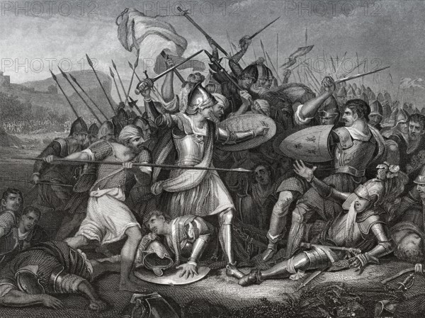 Die Schlacht von Agincourt oder Azincourt, 1415, Hundertjähriger Krieg