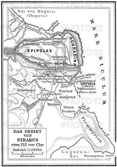 Map of Syracuse, 212 BC