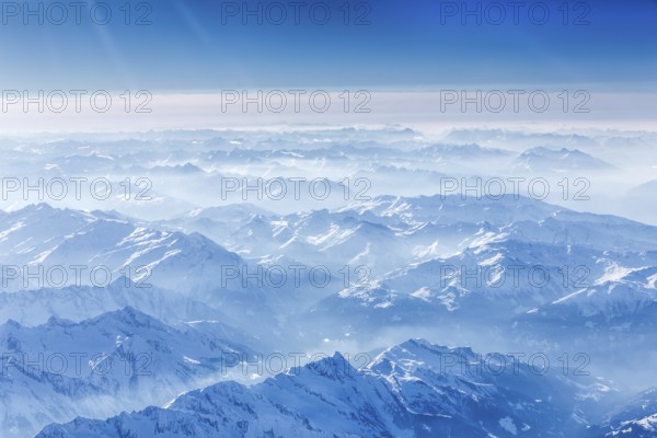 The Bavarian Alps seen from the air