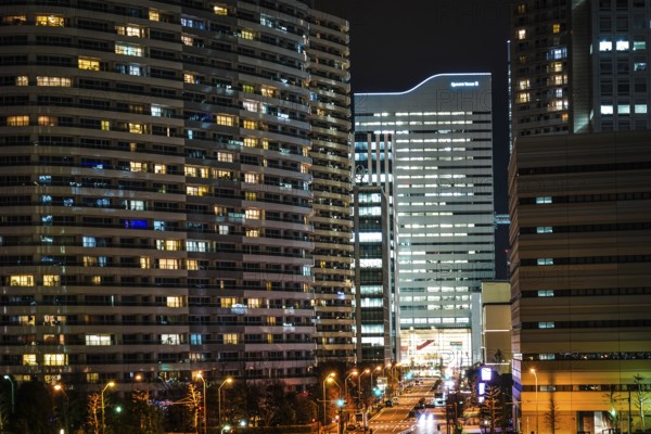 Minato Mirai of high-rise apartment and office buildings. Shooting Location: Yokohama-city kanagawa prefecture