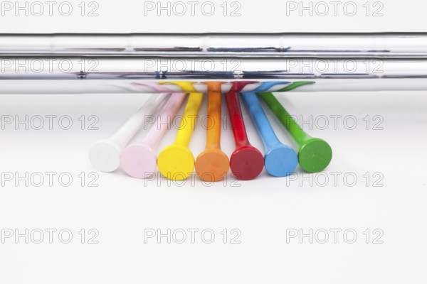 Titanium golf club on the white background