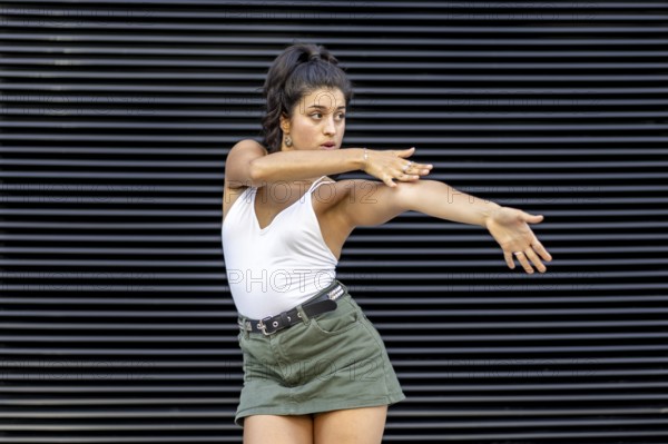 Confident dancer radiating positivity and style