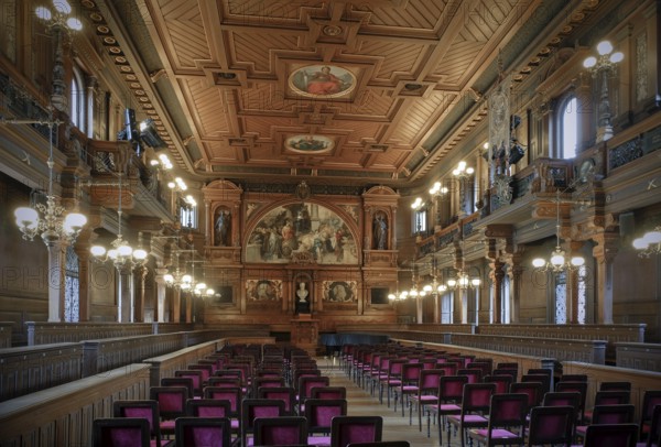 Heidelberg, Old University, Old Assembly Hall, remodelled by Josef Durm in 1886, main representation room of the university