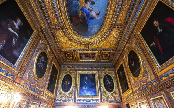 PARIS, FRANCE, OCTOBER 12, 2019 : interiors and decors of the hotel de Lauzun, october12, 2019, in Paris, France, Europe