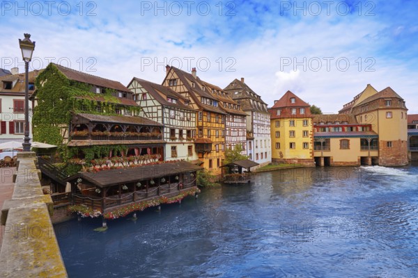 Strasbourg la Petite France in Alsace half timbered houses