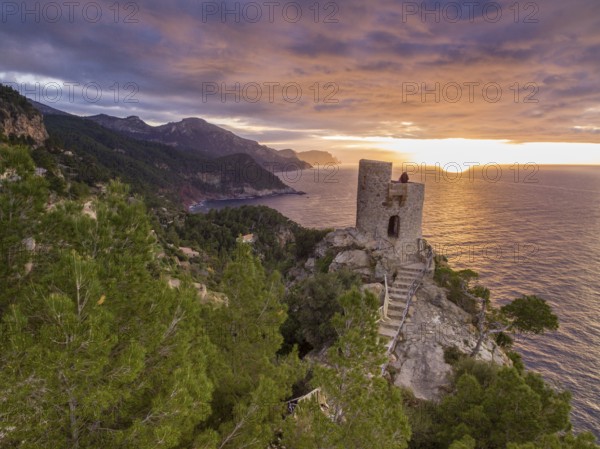 Torre des Verger, Mirador de ses Ànimes, Banyalbufa, Paraje natural de la Serra de Tramuntana, Mallorca, balearic islands, Spain, Europe