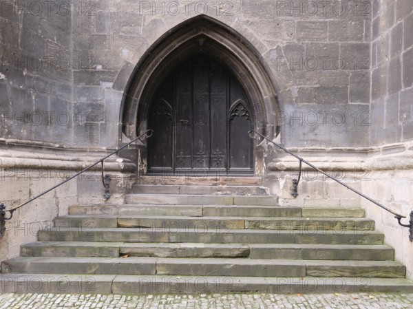 Portal at the Naumburg town church of St Wenceslas. Saxony-Anhalt, Germany, Europe