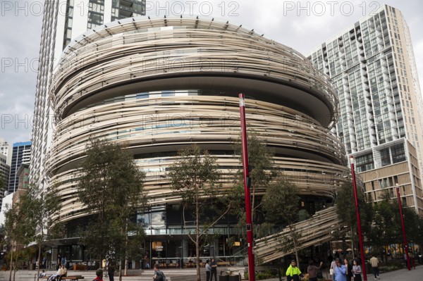 23.09.2019, Sydney, New South Wales, Australia, The Exchange, also known as The Hive, is a new municipal building in Darling Square designed by Japanese architect Kengo Kuma and Associates, Oceania