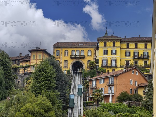 View of the funicular of Biella town