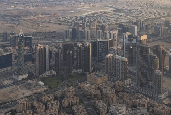 A picture of the tall buildings at the Business Bay district