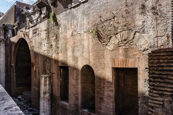 Rome, Italy, August 18, 2016: Outdoor view of Pantheon of Agripa in Rome a sunny summer day. The Pantheon is a former Roman temple, now a church, Europe