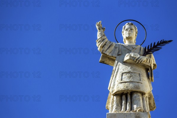 Detail of a statue in a Sicilian baroque church