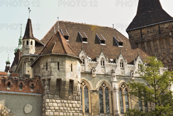 Vajdahunyad Castle is a castle in the City Park of Budapest, Hungary. It was built in 1896 as part of the Millennial Exhibition which celebrated the 1, 000 years of Hungary