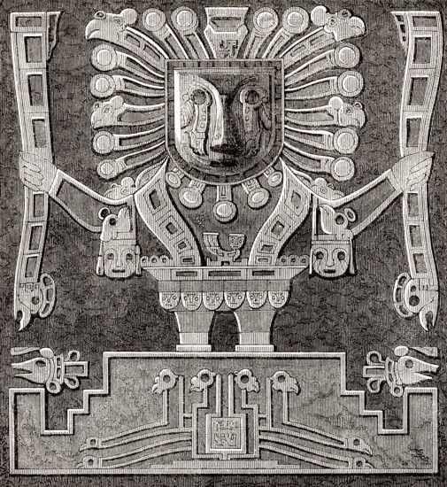 Figuren in Tiwanaku, einer präkolumbianischen Ausgrabungsstätte im Westen Boliviens