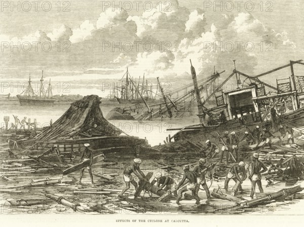 Effects of the cyclone on Calcutta Kolkata, West Bengal, India, Asia