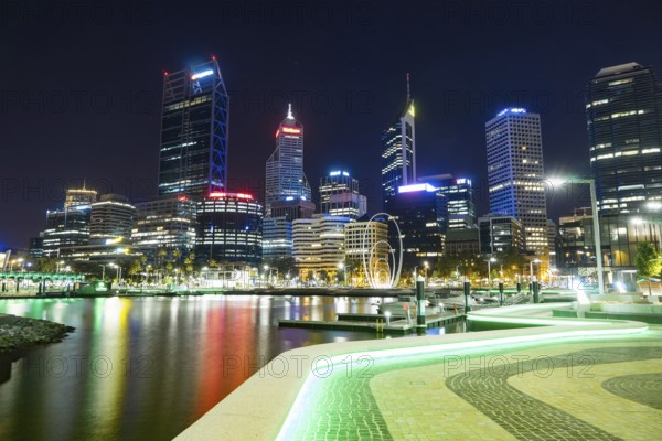 Office building background in Elizabeth Quay-Perth, London, capital of Western Australia