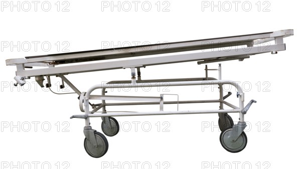 Isolated Vintage Hospital Stretcher On White Background