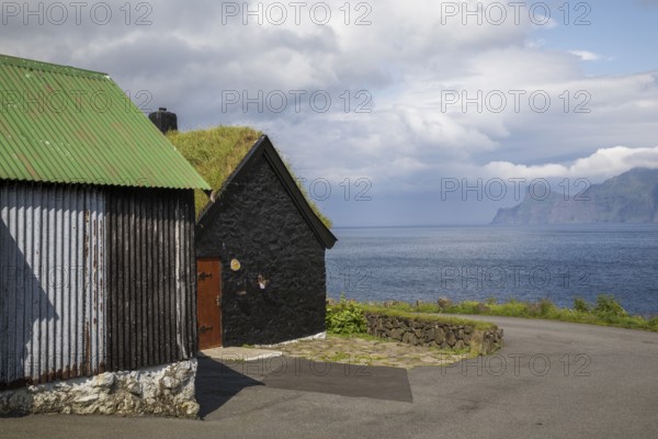The wild landscape of the Faroe Islands in the North Atlantic