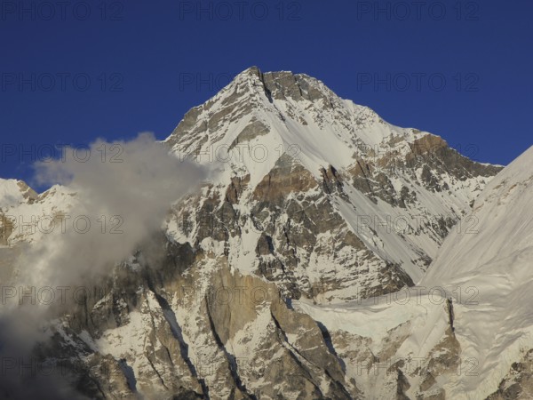 Blue blue sky over Mount Changtse, view from Kala Patthar, Nepal, Asia