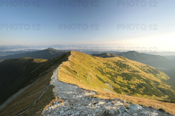 Peak in the Carpathian Mountains on the Polish-Slovak border, August, Poland, Europe