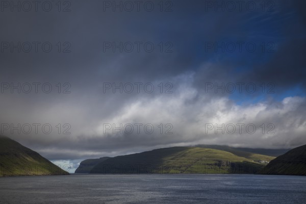 The wild landscape of the Faroe Islands in the North Atlantic